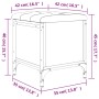 Aufbewahrungsbank aus Holzwerkstoff schwarz 42x42x45 cm von , Bänke für Hallen und Lager - Ref: Foro24-835132, Preis: 54,93 €...