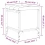 Engineered wood storage bench in black, 42x42x45 cm by , Benches for halls and storage - Ref: Foro24-835132, Price: 54,28 €, ...
