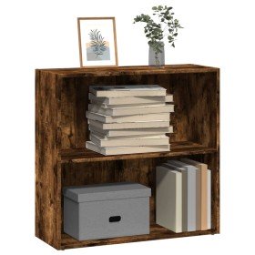 Estantería madera de ingeniería roble ahumado 80x30x77 cm en Librerías y estanterías | Comprar online en Foro24