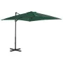 Sombrilla voladiza con poste de aluminio verde 250x250 cm de vidaXL, Sombrillas - Ref: Foro24-44617, Precio: 127,92 €, Descue...