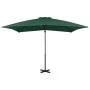 Sombrilla voladiza con poste de aluminio verde 250x250 cm de vidaXL, Sombrillas - Ref: Foro24-44617, Precio: 127,92 €, Descue...