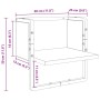 Estante de pared con estante Roble Negro 30 x 25 x 30 cm en Estantes y estanterías | Comprar online en Foro24