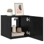 Mueble de TV Montado en la Pared Roble Negro 30,5 x 35 x 30 cm en Muebles TV | Comprar online en Foro24