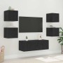 Mueble de TV Montado en la Pared Roble Negro 30,5 x 35 x 30 cm en Muebles TV | Comprar online en Foro24