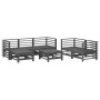 7-teiliges Gartenmöbel-Set Kiefernholz massiv grau von , Gartensets - Ref: Foro24-3186195, Preis: 472,81 €, Rabatt: %