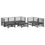 7-teiliges Gartenmöbel-Set Kiefernholz massiv grau von , Gartensets - Ref: Foro24-3186195, Preis: 479,01 €, Rabatt: %
