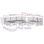 7-teiliges Gartenmöbel-Set Kiefernholz massiv grau von , Gartensets - Ref: Foro24-3186195, Preis: 472,81 €, Rabatt: %
