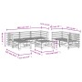 7-teiliges Gartenmöbel-Set Kiefernholz massiv grau von , Gartensets - Ref: Foro24-3186195, Preis: 479,01 €, Rabatt: %