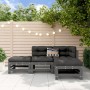 4-teiliges Gartenmöbel-Set aus massivem Kiefernholz grau von , Gartensets - Ref: Foro24-3186503, Preis: 261,97 €, Rabatt: %