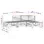 4-piece solid pine wood garden furniture set in gray. by , Garden sets - Ref: Foro24-3186503, Price: 258,52 €, Discount: %