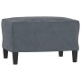 Dunkelgrauer Samtsessel mit Hocker 60 cm von , Sofas - Ref: Foro24-3201098, Preis: 212,22 €, Rabatt: %