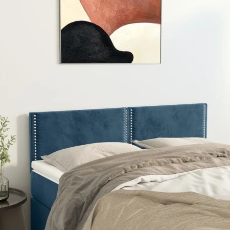 Kopfteile 2 Einheiten dunkelblauer Samt 72x5x78/88 cm von , Kopf- und Fußteile - Ref: Foro24-345942, Preis: 54,24 €, Rabatt: %