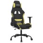 Silla gaming con reposapiés tela verde claro y negro en Sillas gaming | Comprar online en Foro24