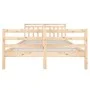 Small double bed frame solid wood 135x190 cm by , Beds and slatted bases - Ref: Foro24-3100629, Price: 140,23 €, Discount: %