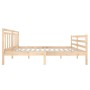 Estructura cama doble pequeña madera maciza 135x190 cm de , Camas y somieres - Ref: Foro24-3100629, Precio: 149,11 €, Descuen...