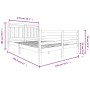 Estructura cama doble pequeña madera maciza 135x190 cm de , Camas y somieres - Ref: Foro24-3100629, Precio: 149,11 €, Descuen...