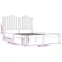 Solid pine wood bed frame 135x190 cm by , Beds and slatted bases - Ref: Foro24-3103753, Price: 151,17 €, Discount: %