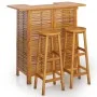 3-piece solid acacia wood bar furniture set for garden by , Garden sets - Ref: Foro24-3116000, Price: 279,27 €, Discount: %