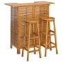 3-piece solid acacia wood bar furniture set for garden by , Garden sets - Ref: Foro24-3116000, Price: 279,27 €, Discount: %