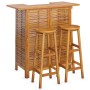 3-teiliges Gartenmöbel-Set aus massivem Akazienholz von , Gartensets - Ref: Foro24-3116000, Preis: 295,32 €, Rabatt: %