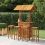Juego muebles de bar de jardín 5 pzas madera maciza de acacia de , Conjuntos de jardín - Ref: Foro24-3116009, Precio: 588,31 ...