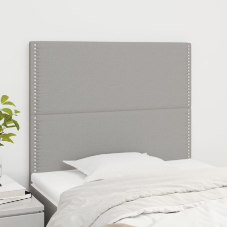 Kopfteile 2 Einheiten aus hellgrauem Stoff 80x5x78/88 cm von , Kopf- und Fußteile - Ref: Foro24-3116166, Preis: 45,57 €, Raba...