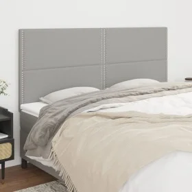 Headboards 4 units of light gray fabric 80x5x78/88 cm by , Headboards and footboards - Ref: Foro24-3116198, Price: 82,70 €, D...