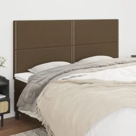 Headboards 4 units of dark brown fabric 80x5x78/88 cm by , Headboards and footboards - Ref: Foro24-3116201, Price: 81,95 €, D...