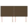 Cabeceros 4 unidades de tela marrón oscuro 80x5x78/88 cm de , Cabeceros y pies de cama - Ref: Foro24-3116201, Precio: 81,95 €...