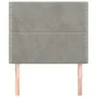 Headboards 2 units of light gray velvet 80x5x78/88 cm by , Headboards and footboards - Ref: Foro24-3116222, Price: 50,41 €, D...