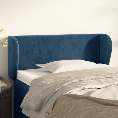 Dunkelblaues Samtkopfteil 103x23x78/88 cm von , Kopf- und Fußteile - Ref: Foro24-3117050, Preis: 57,83 €, Rabatt: %