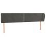 Dark gray velvet headboard 163x23x78/88 cm by , Headboards and footboards - Ref: Foro24-3117059, Price: 69,25 €, Discount: %