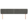 Dark gray velvet headboard 163x23x78/88 cm by , Headboards and footboards - Ref: Foro24-3117059, Price: 69,25 €, Discount: %