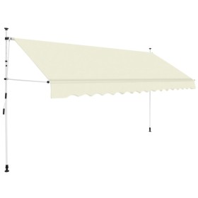 Toldo retráctil de operación manual 400 cm crema de vidaXL, Toldos - Ref: Foro24-143698, Precio: 106,06 €, Descuento: %