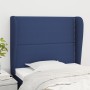 Headboard with blue fabric ears 93x23x118/128 cm by , Headboards and footboards - Ref: Foro24-3117804, Price: 64,02 €, Discou...