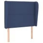 Headboard with blue fabric ears 93x23x118/128 cm by , Headboards and footboards - Ref: Foro24-3117804, Price: 63,30 €, Discou...