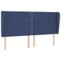 Headboard with blue fabric ears 203x23x118/128 cm by , Headboards and footboards - Ref: Foro24-3117844, Price: 108,39 €, Disc...