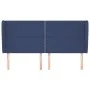 Headboard with blue fabric ears 203x23x118/128 cm by , Headboards and footboards - Ref: Foro24-3117844, Price: 108,39 €, Disc...