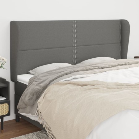 Kopfteil mit dunkelgrauen Stoffohren 183x23x118/128 cm von , Kopf- und Fußteile - Ref: Foro24-3117831, Preis: 105,72 €, Rabat...