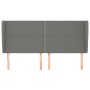 Kopfteil mit dunkelgrauen Stoffohren 183x23x118/128 cm von , Kopf- und Fußteile - Ref: Foro24-3117831, Preis: 105,72 €, Rabat...