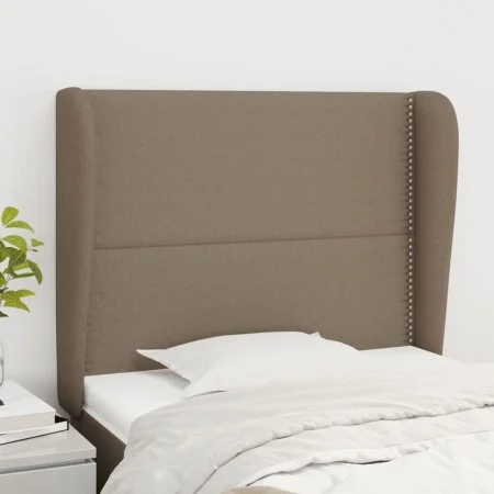 Headboard with ears in taupe gray fabric 103x23x118/128 cm by , Headboards and footboards - Ref: Foro24-3117810, Price: 65,12...