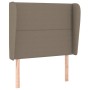Kopfteil mit Ohren aus taupegrauem Stoff, 103 x 23 x 118/128 cm von , Kopf- und Fußteile - Ref: Foro24-3117810, Preis: 66,25 ...