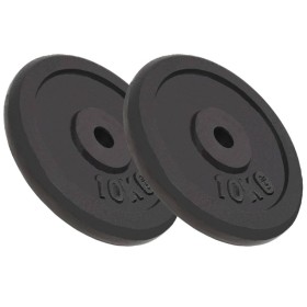 Cast iron weight plates 2 pcs 2x10 kg by vidaXL, free weight - Ref: Foro24-91394, Price: 88,38 €, Discount: %