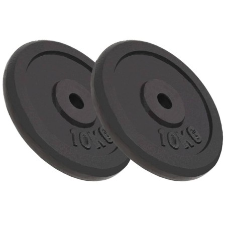 Gusseisen-Hantelscheiben 2 Stück 2x10 kg von vidaXL, freies Gewicht - Ref: Foro24-91394, Preis: 88,38 €, Rabatt: %