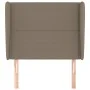 Headboard with ears in taupe gray fabric 103x23x118/128 cm by , Headboards and footboards - Ref: Foro24-3117810, Price: 65,12...