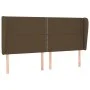 Headboard with dark brown fabric ears 163x23x118/128 cm by , Headboards and footboards - Ref: Foro24-3117825, Price: 98,97 €,...