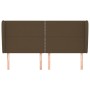 Headboard with dark brown fabric ears 163x23x118/128 cm by , Headboards and footboards - Ref: Foro24-3117825, Price: 100,15 €...