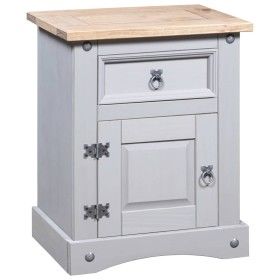 Corona Range bedside table gray Mexican pine 53x39x66 cm by vidaXL, Nightstands - Ref: Foro24-282617, Price: 88,08 €, Discoun...