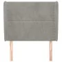 Headboard with light gray velvet ears 83x23x118/128 cm by , Headboards and footboards - Ref: Foro24-3117846, Price: 71,49 €, ...