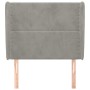 Kopfteil mit hellgrauen Samtohren 83x23x118/128 cm von , Kopf- und Fußteile - Ref: Foro24-3117846, Preis: 72,50 €, Rabatt: %